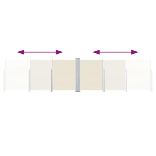 Store latéral 120 x 1000 cm brise-vue rétractable extérieur résistant - 6