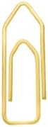 Clips Colorido n.5 Dourado com 200 Unidades, BRW