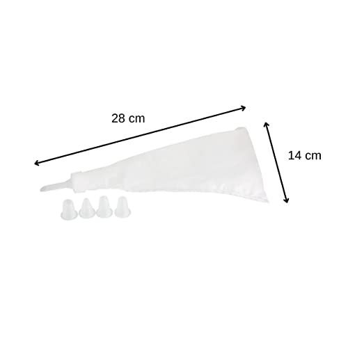 Zenker Plastic Piping Bag with 5 Nozzles, Length: 280 mm, White, 28 x 14 x 3.5 cm - Image 3