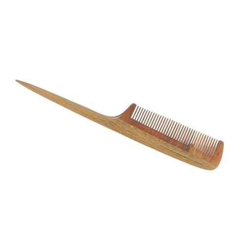 HONITANO Peine de Madera de Sándalo Natural Peine de Dientes con Mango y Puntiaguda para Alisar y Masajear el Cabelludo Antistático y Duradero