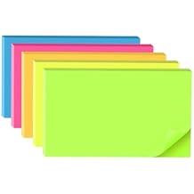 5 Pads Sticky Notes 3x5 in,Bright Notepads,Colorful Stickies,Super Sticking Power Memo Note Pads,Strong Adhesive,Post on Windows Doors,Office School,Recyclable,Easy to Write on,Hold Well