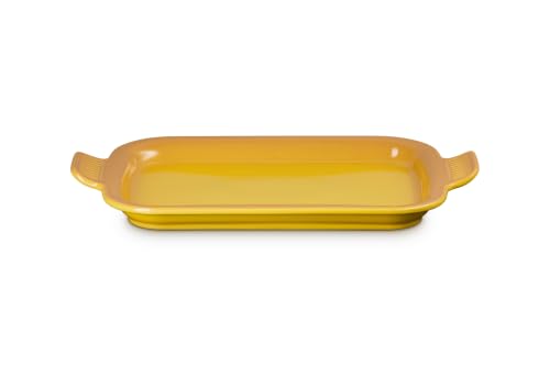 Image of Le Creuset Stoneware Rectangular Dish with Platter Lid, 3 qt., Nectar