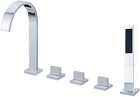 Robinetterie de baignoire encastrée sur plage en chrome brillant YRYRYW