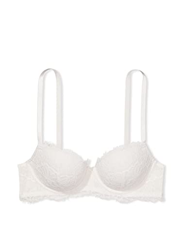 Victoria's Secret Lightly Lined Lace Demi Bra, Moderate Coverage, Adjustable Straps, Lace, Bras For Women, White (38Dd) #TOP28