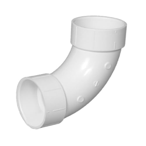 Charlotte Pipe 3-in PVC DWV Long Sweep 1/4 Bend