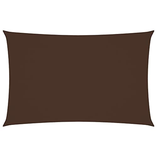 Xichuzi Sonnensegel Oxford-Gewebe Rechteckig 2,5x5 m Braun, Sichtschutz Balkon, Balkon Sonnenschutz, Sonnenschutzsegel,Regenschutz Balkon, Seitenmarkise, Sichtschutz Terrasse - 135814
