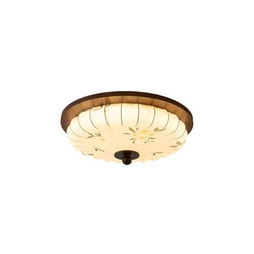 NJGGC Ceiling Lamp, Modern LED Fabric Shade Ceiling Light with
