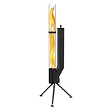 Feuerrohr Klassik. Pelletfackel für Tolles Ambiente-Feuer. Tragbarer Kaminofen mit 147,5 cm Glasrohr. Dekorative Feuerstelle für Terrasse, Garten, Innenhof und Balkon.