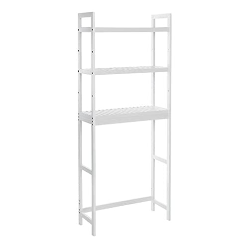 SONGMICS Over The Toilet Storage, 3-Tier Bamboo Over Toilet Bathroom Organizer with Adjustable Shelf,...
