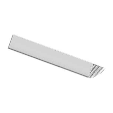 QMYBROW Microblading Blades 14 Pins 100pcs Permanent Makeup Needles 14CF Eyebrow Manual Tattoo Needles Cover