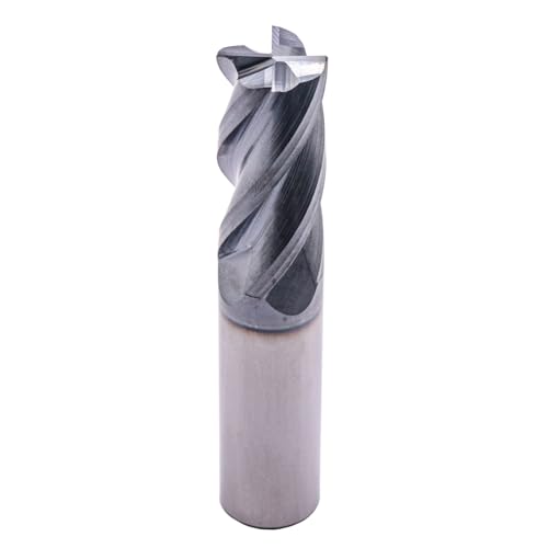 Image of Solid Carbide Corner Radius End Mill - .030 inch Corner Radius, AlTiN Coated, 4 Flute, 35 Helix, 3 /4 inch Cutting Dia, 3 /4 inch Shank Dia, 1-3 /4 inch LOC, 4 inch OAL for Milling Alloy Steel, Steel, Iron, Copper