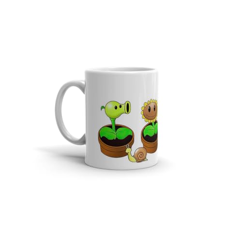 Ceramic Coffee White Mug Plants Safe Holidays Vs Party Zombies Wedding Zen Cup Christmas Garden Microwave Birthdays Dishwasher 15 11 Oz Tea Home