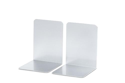 MAUL Lot de 2 Serre-livres en aluminium 10 x 10 x 13 cm Aluminium