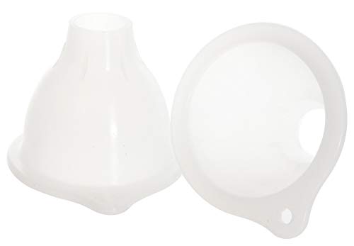 2 Pack Funnel for Squeeze Bottles - Wide Funnel Opening for Squeeze Bottles like FIFO- For Ice, Dressing, Batter, Thick Sauces, Paint etc Flexible Silicone – No BPA 3.25” Top Diameter 1.25”