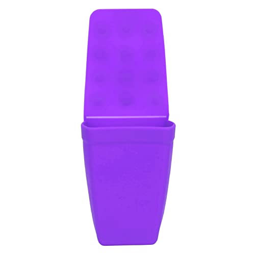 OnSaya Hair Styling Tool Storage Bag, Heat Resistant Silicone Pouch, Flat Iron Silicone Mat Pouch or Curling Iron, Curling Iron Holder with Suction Cup (Color : Purple)