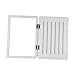Decorative Fuse Box Cover for Electric Meter, Wall Mounted Flip Design Cabinet with PP Wood Panel, for Slim 34x24 cm Enclosure Compatible with 30x20 cm Meter Box, White(B)