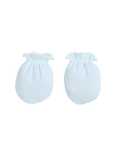 Image of Baby Eli Cotton Newborn Mittens (Picot Wrist) Set of 6 for Baby Boys & Girls 0-6 Months | Soft and Cozy Unisex Infant Gloves | Assorted Baby Hand Gloves | Adjustable Scratch Protection