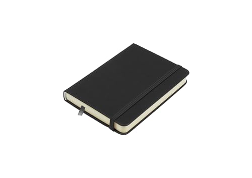 Image of Kangaro Art Sketchbook A6 Black PU Hard Cover 80 Sheets 140 g Cream Paper