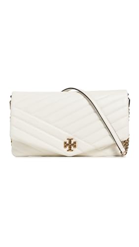 Tory Burch Women's Kira Chevron Clutch, New Ivory, Off White, One Size