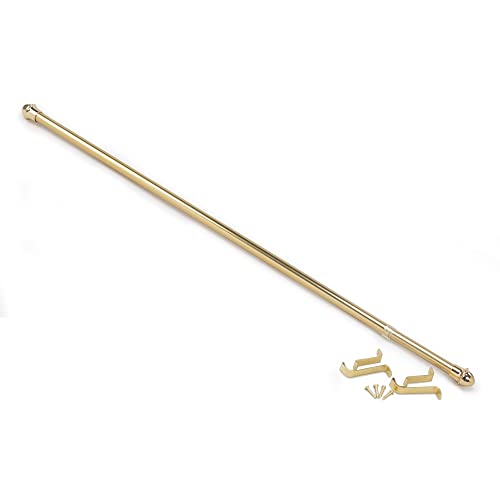 Fantasia Cafe Decorative Window Curtain Rod, 48'- 86' Adjustable Width, 5/8' Diameter, 2' Projection...