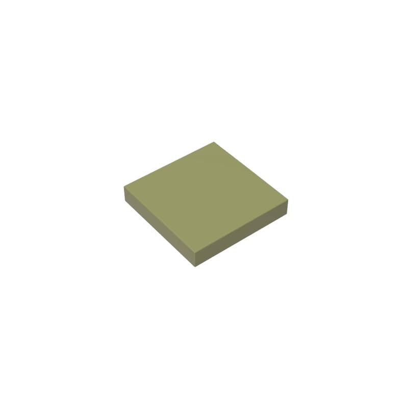 Gobricks 3068 Foundation Plate Tile 2x2 with Groove 50 Pieces GDS-561 Compatible with Lego Building Blocks Color:Olive Green โ image 1
