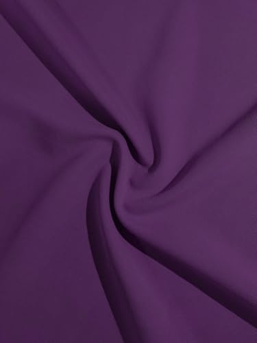 Image of FENJAR Women's Elegance Audrey Hepburn Style Ruched Dress Round Neck Sleeveless Swing Midi A-line Dresses (US, Alpha, Small, Regular, Regular, Purple)