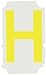 Brady 5060-H, Quik-Align Labels, 2" Height, Yellow, Legend "H" (10 per Package)