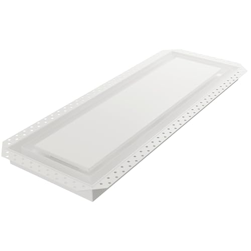 Fittes Flush 10x30.25" Steel Wall/Ceiling Vent with Double Channel, White