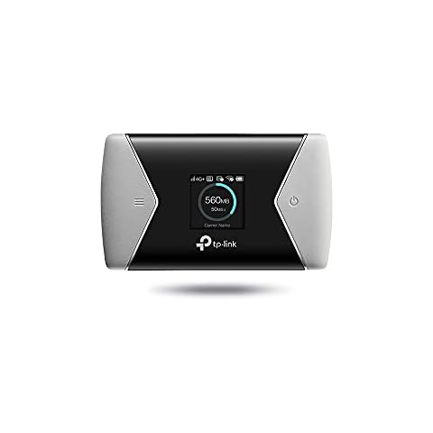 TP-Link M7650 mobiler WLAN Router (4G/LTE bis zu 600Mbit/s Download/ 50Mbit/s Upload, Hotspot, Cat11, 3000mAh Akku, LCD Display, kompatibel mit allen europäischen SIM Karten) schwarz/silber Cover