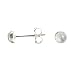 Moonstone Studs, Small 4mm, Sterling Silver