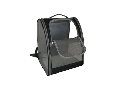 Soft Dog Carrier with Mesh Windows and Padded Backpack Straps Small Dog in Black