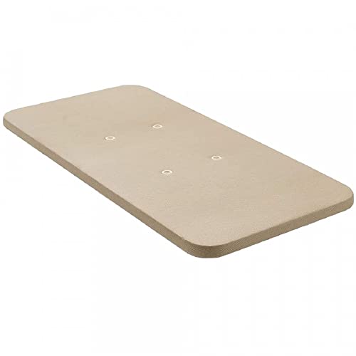 HOGAR24 Base tapizada 90×190 con Tejido 3D Crema, sin patas - 2