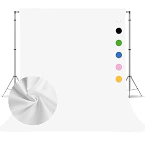 White Photography Backdrop for Photoshoot,Photo Backdrop Curtain,Perfect White Backdrops for Party Portrait Photoshoots Video Studio 8FTx10FT