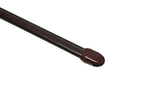 GARDINIA Vitragestange flachoval, Ausziehbar, Gardinenstange, Metall/Kunststoff, Braun, 40-65 cm, 2 Stück GARDINIA Vitragestange flachoval, Ausziehbar, Gardinenstange, Metall/Kunststoff, Braun, 40-65 cm, 2 Stück