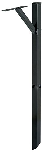 Gibraltar Mailboxes 34 in. H x 5-1/2 in. W x 20-9/32 in. D Powder Coated Black Steel Mailbox Post Kit