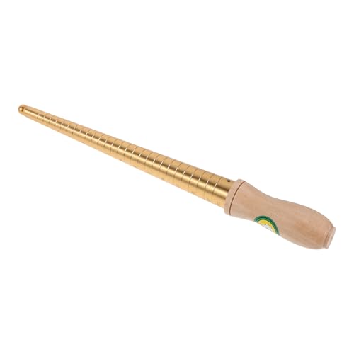 Medidor de anillos Parliky de madera y cobre para acabar con los errores de talla 1-13