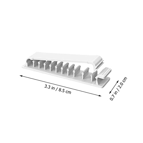 Set de 3 organizadores de cables con clips adhesivos para escritorio miniatura 5