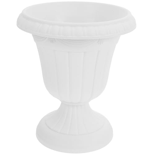 jojofuny Urne Décorative Colonne Romaine en Plastique Pot de Fleurs D’Extérieur Diamètre 25 CM Jardinière Vintage pour Mariage et Décoration de Jardin