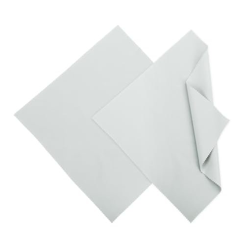 sourcing map Paño de pulido de joyas de 11.8 x 11.8 pulgadas, paños de limpieza de plata para oro, anillos, collares, diamantes, pulseras, paquete de 2 (gris)