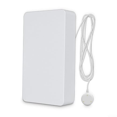 Zeroupshop Detector de fugas de agua con WiFi, sensor inteligente de inundación con alarma audible de 60-70 dB, alertas de aplicación en tiempo real a través de Tuya para protección de fugas de agua