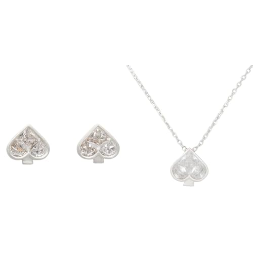 Collier et boucles d'oreilles Kate Spade New York So Spade transparent argenté