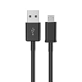 Infitronic 5 V 1 A Micro USB ładowarka, kabel do ładowania Android 5 V 1000 mA AC, zasilacz DC do ładowania smartfonów z systemem Android, tabletów i aparatów domowych, kabel sieciowy 2 m, wtyczka EU, czarny