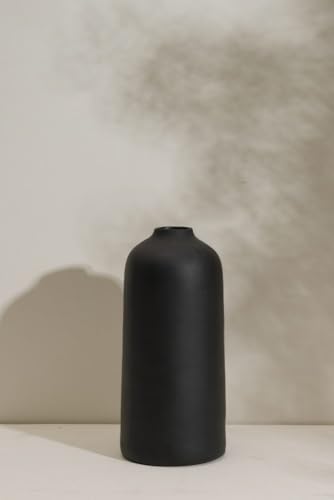 Image of PUREZENTO Moonlight Vase Black and White Set of 3 Matte Finish Ceramic Designer Flower Vase for Home Decor Centre Table Room Side Corner