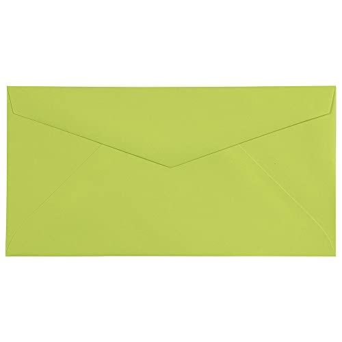 JAM PAPER Monarch Colored Envelopes - 3 7/8 x 7 1/2 - Ultra Lime Green - Bulk 250/Box