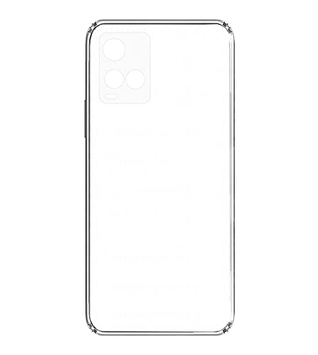 Image of Soft Flexible Silicone Back Cover Compatible with Vivo Y33s, Y21 2021 Transparent Case + Screen Guard
