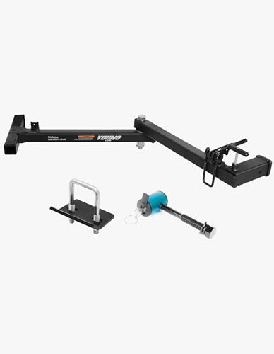 Image of Young 250 lbs Heavy Duty Swing Away Hitch Adapter for Bike Rack & Cargo Carrier, Pre-Assembled 2 inch Hitch Extender