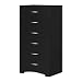 South Shore Step One 6-Drawer Dresser, Pure Black with Matte Nickel Handles