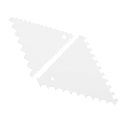 Ciieeo 8pezzi Raschietti per Torte Bianca Spatole per Crema e Lisciatura Strumenti Ergonomici Denti Decorare Dolci e Torte