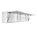 Produktbild Milionmeblicom Badezimmerschrank Laura Hängeschrank Badezimmermöbel Klappbarer Badezimmer Wandschrank Teleskopöffnung - Mattweiß/Mattweiß, Maße 30 x 120 x 23 cm