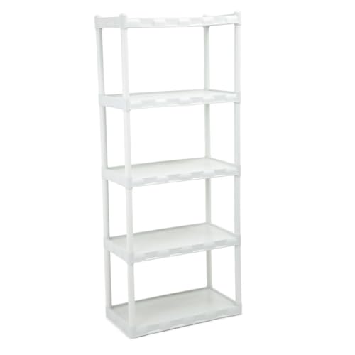 Estante Branca 5 Prateleiras Plástica Organizadora(Branco)